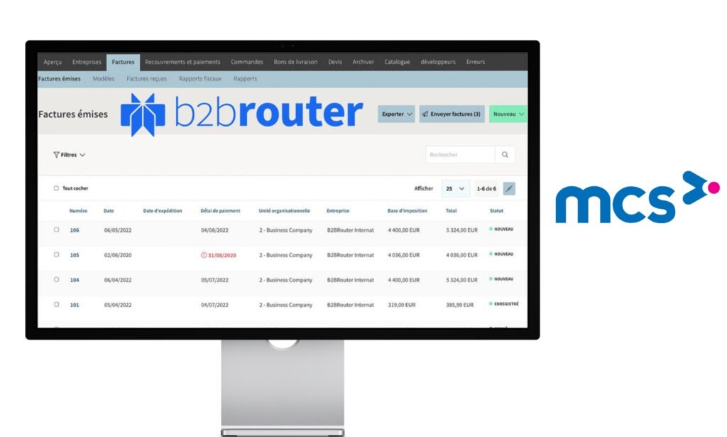 MCS et B2BRouter ensemble pour la facturation électronique