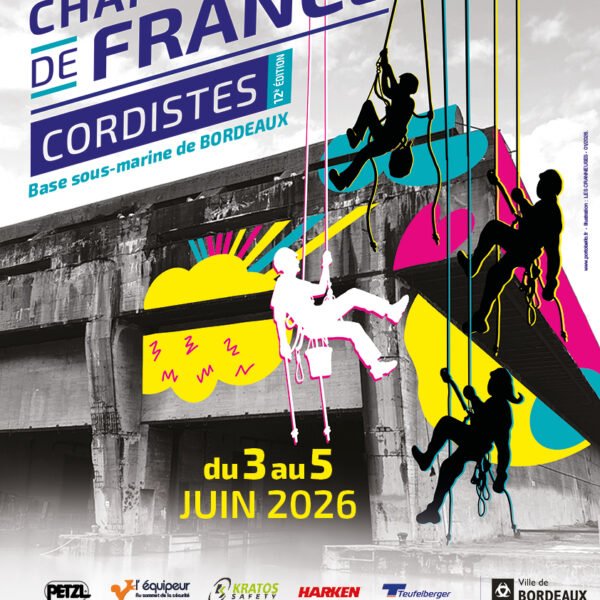 La 12ème édition du Championnat de France cordistes se déroulera pour la première fois à Bordeaux du 3 au 5 juin 2026