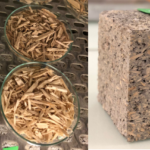 (a)Granulat de bois (b) Echelle du matériaux