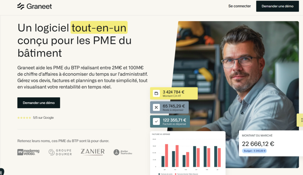 Graneet lève 7 millions d’euros pour développer son ERP BTP